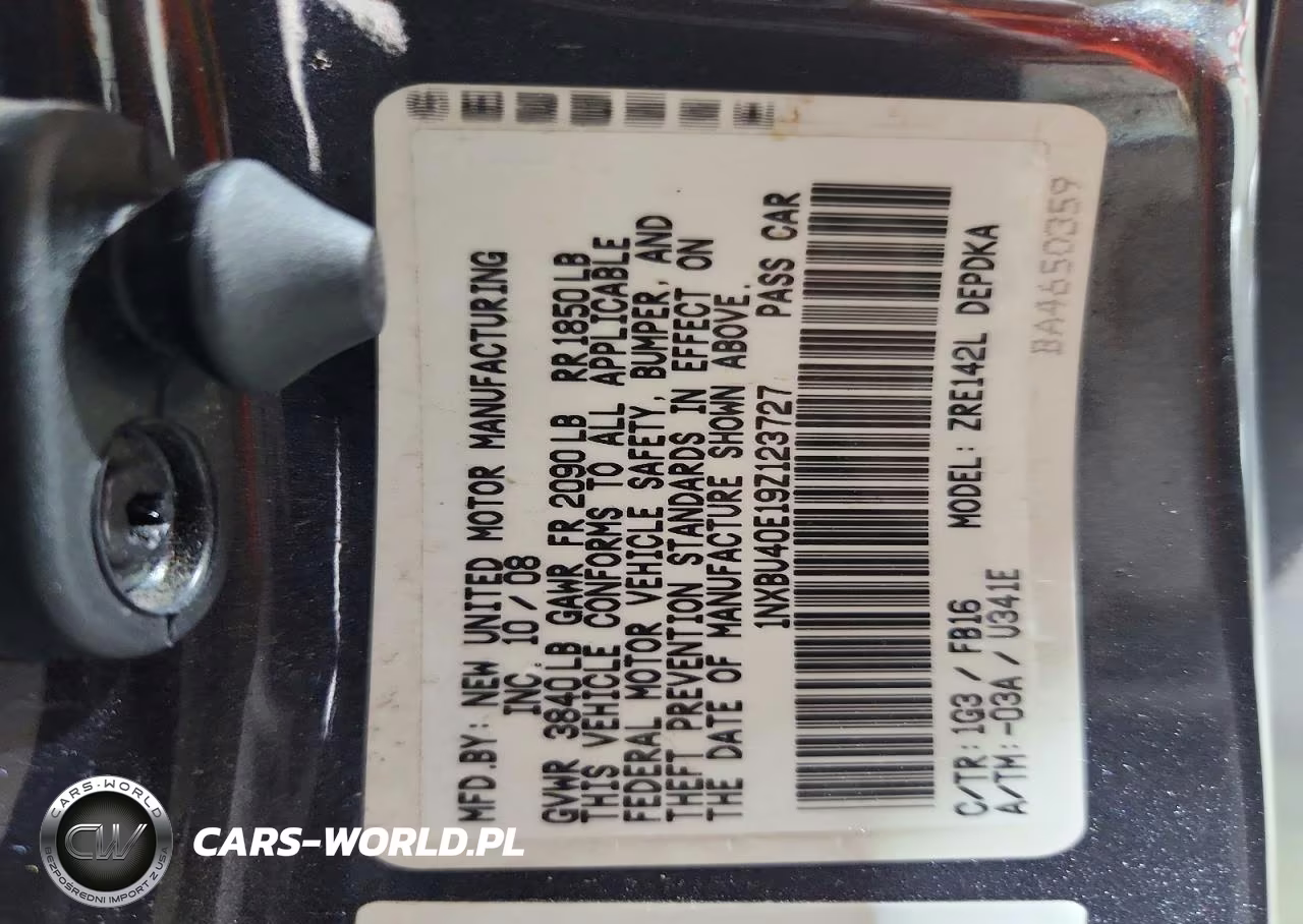 2009 Toyota Corolla Le VIN:1NXBU40E19Z123727 - 12