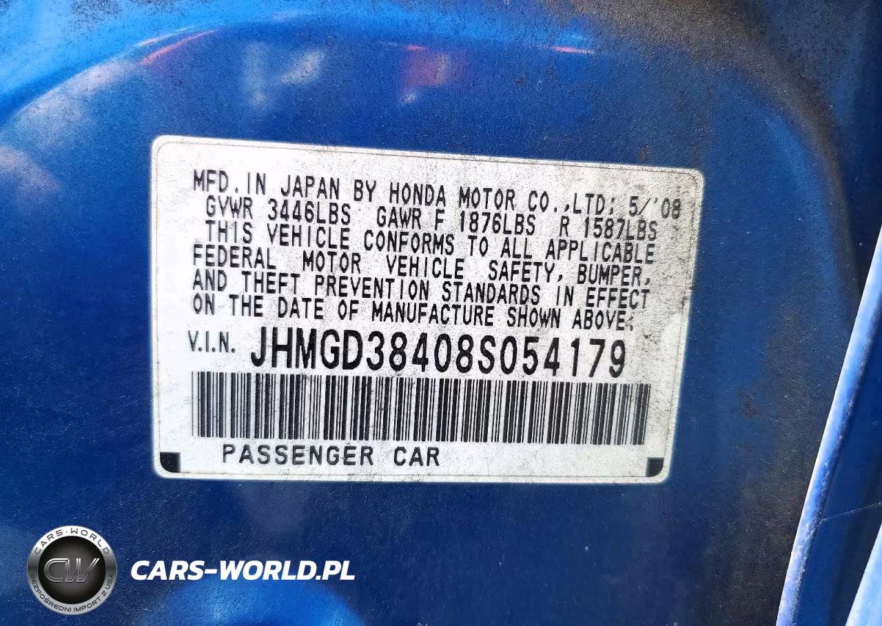 2008 Honda Fit VIN:JHMGD38408S054179 - 13