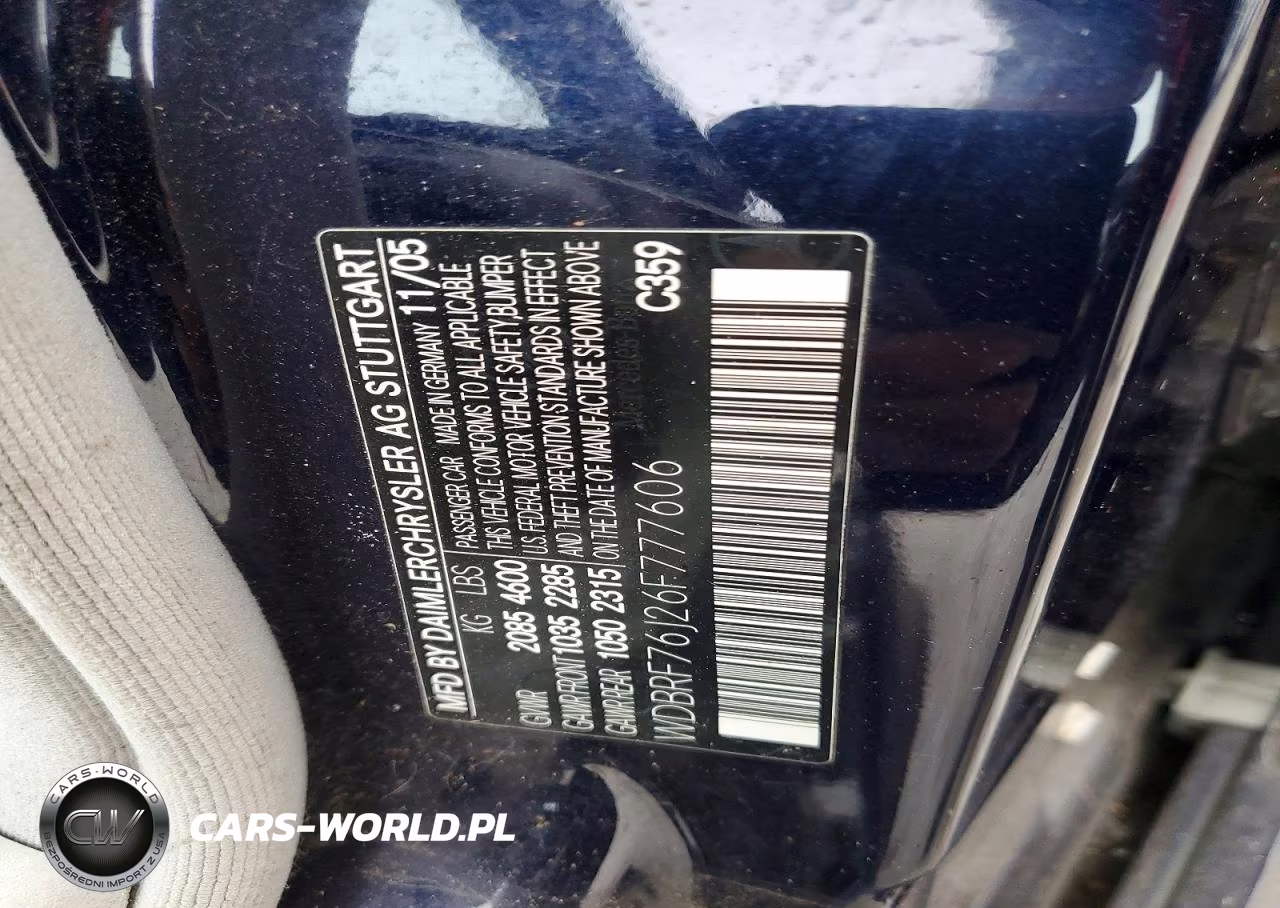 2006 Mercedes-Benz C 55 Amg VIN:WDBRF76J26F777606 - 12