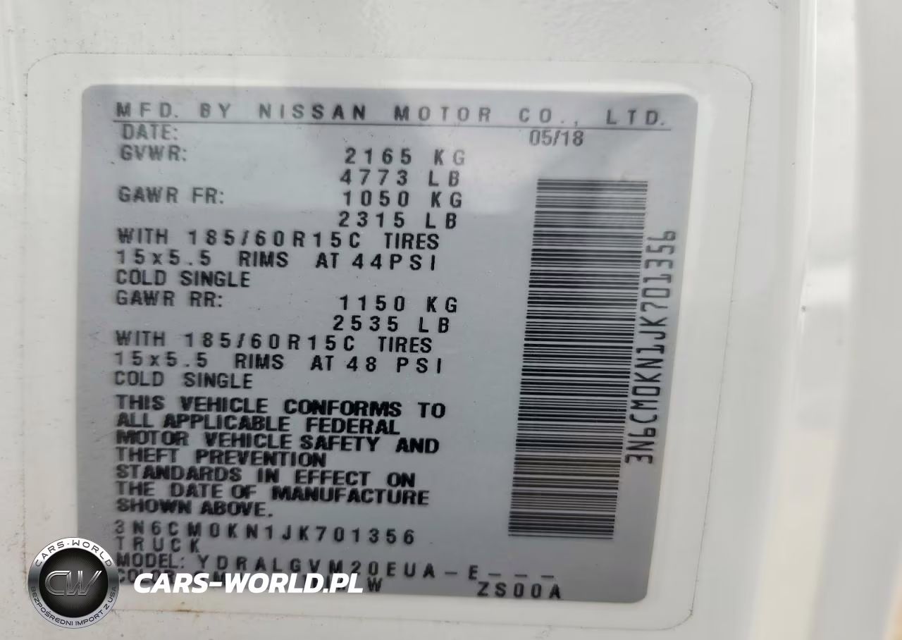 2018 Nissan Nv200 Sv VIN:3N6CM0KN1JK701356 - 14