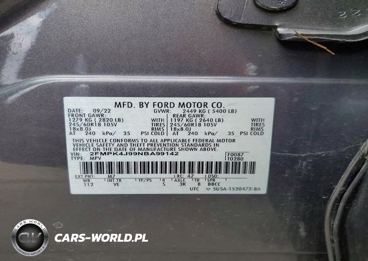 2022 Ford Edge Sel VIN:2FMPK4J99NBA99142 - 13