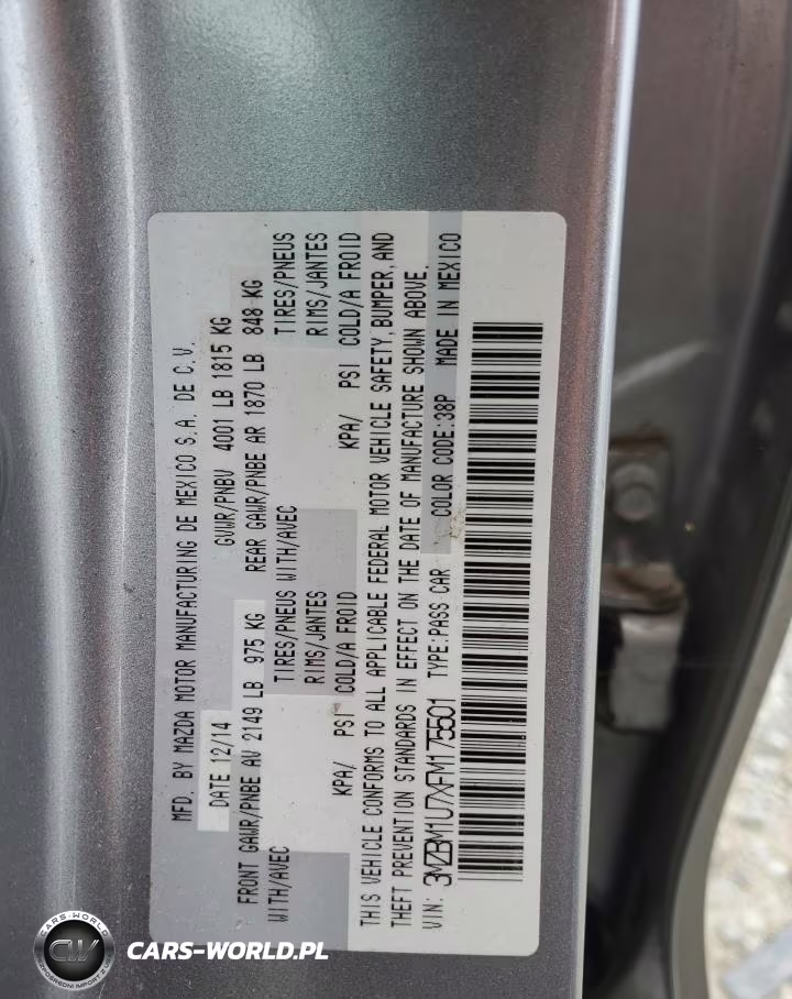 2015 Mazda 3 Sport VIN:3MZBM1U7XFM175501 - 12