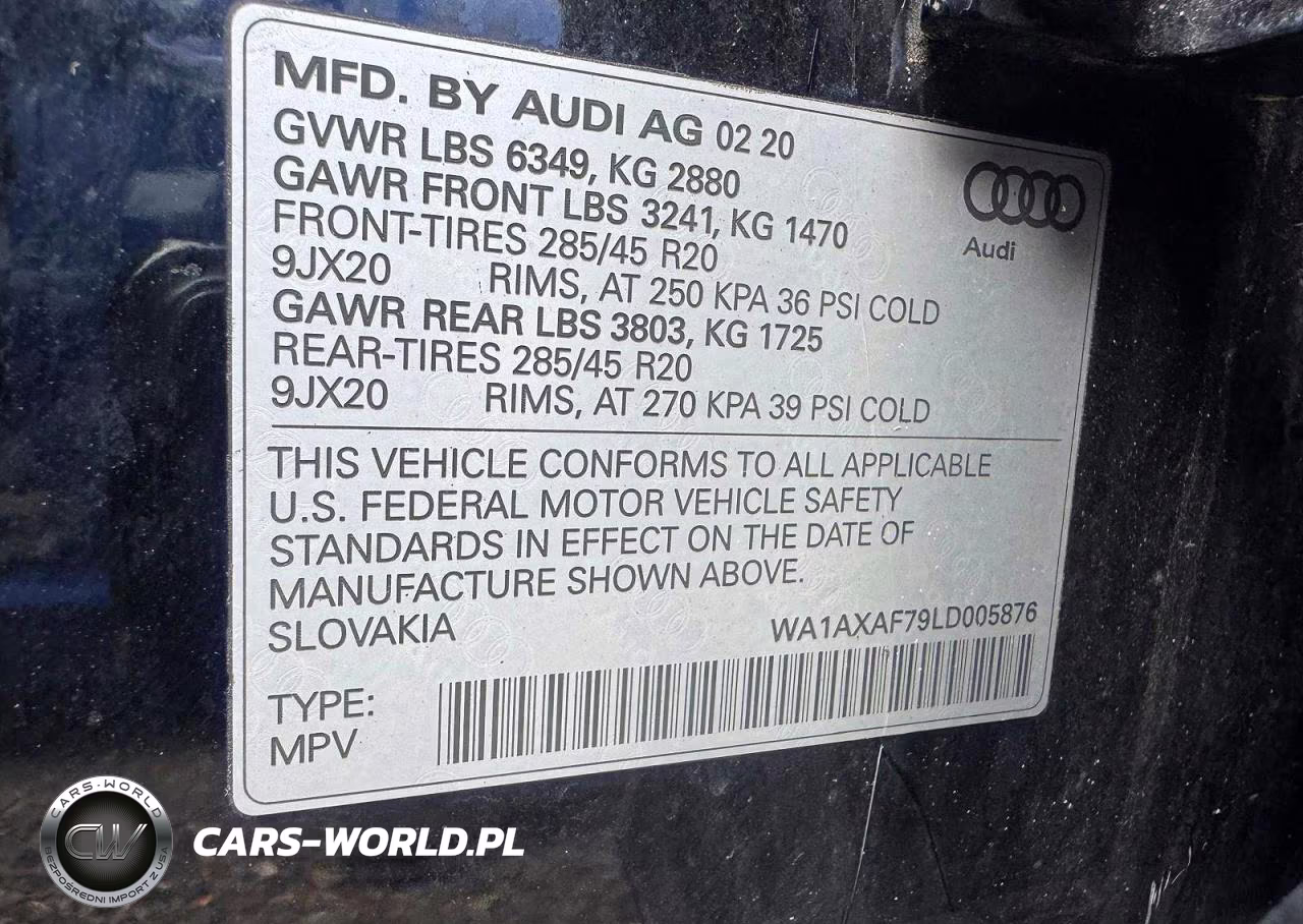 2020 Audi Q7 Premium VIN:WA1AXAF79LD005876 - 11