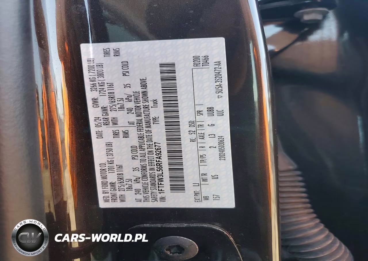 2024 Ford F150 Xlt VIN:1FTFW3L56RFA92677 - 12