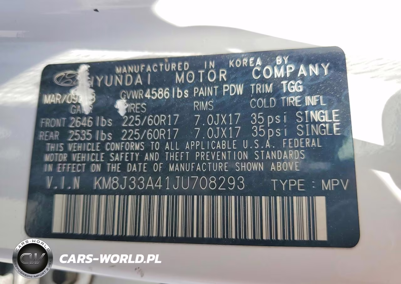 2018 Hyundai Tucson Sel VIN:KM8J33A41JU708293 - 12
