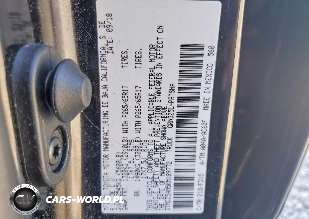 2019 Toyota Tacoma Trd Sport VIN:3TMCZ5AN5KM189772 - 12