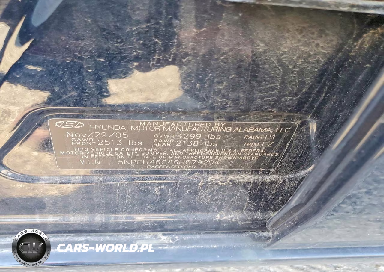 2006 Hyundai Sonata Gls VIN:5NPEU46C46H079204 - 12