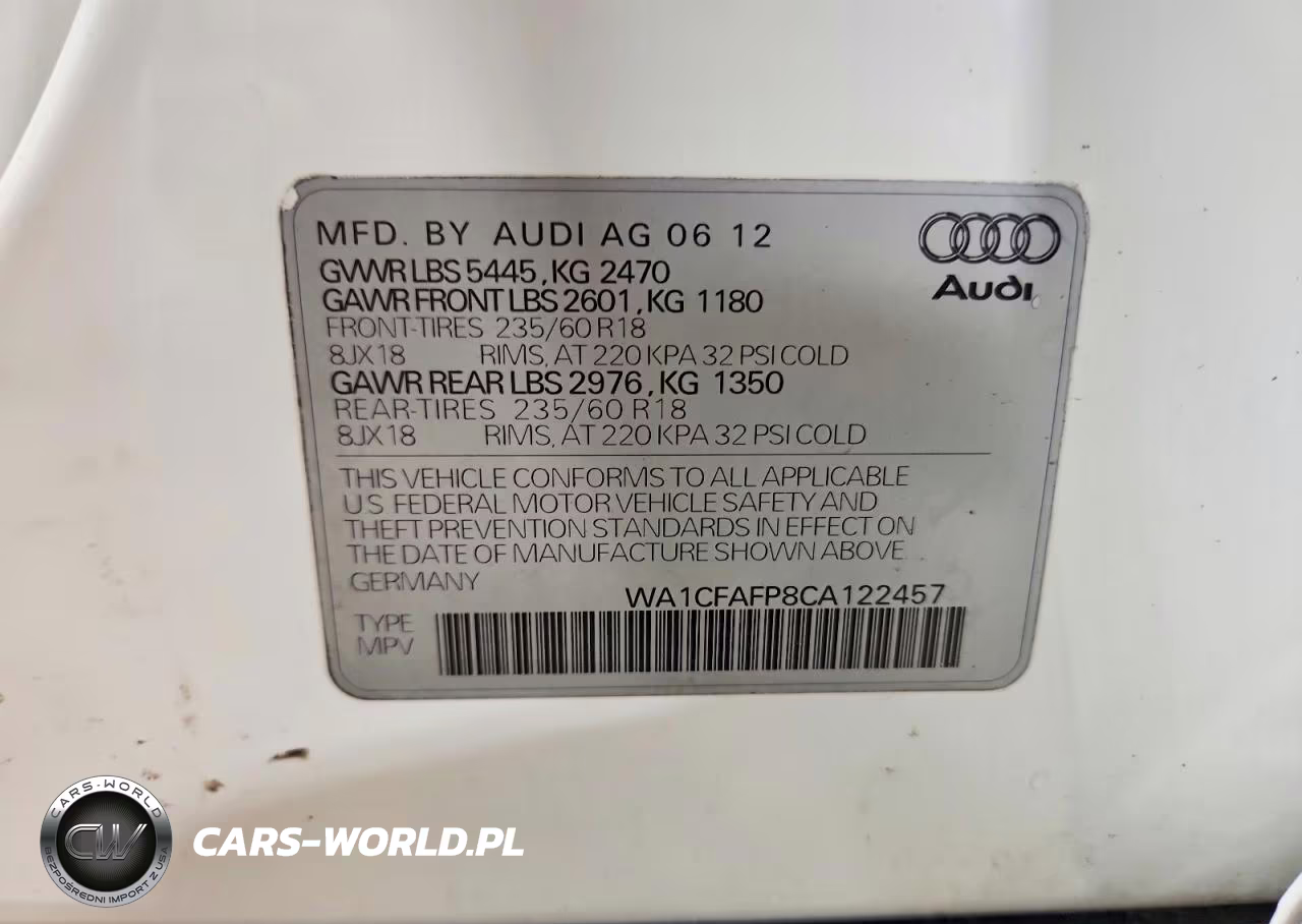 2012 Audi Q5 Premium VIN:WA1CFAFP8CA122457 - 14
