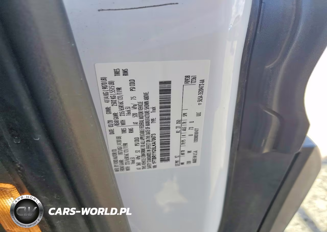 2020 Ford Transit T-250 VIN:1FTBR1YG5LKA70673 - 12