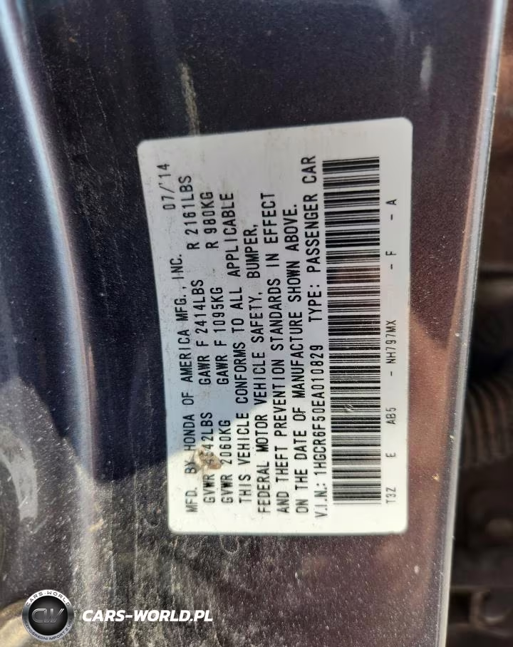 2014 Honda Accord Hybrid Exl VIN:1HGCR6F50EA010829 - 13