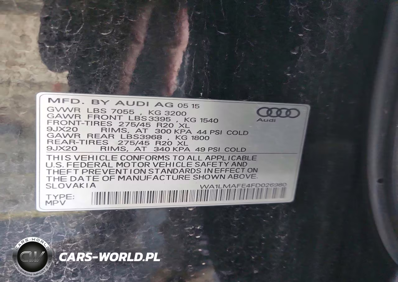 2015 Audi Q7 Tdi Premium Plus VIN:WA1LMAFE4FD026980 - 13