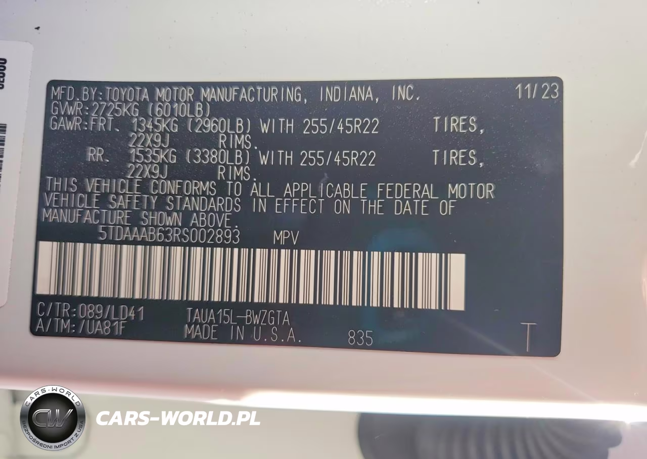 2024 Lexus Tx 350 Luxury VIN:5TDAAAB63RS002893 - 13
