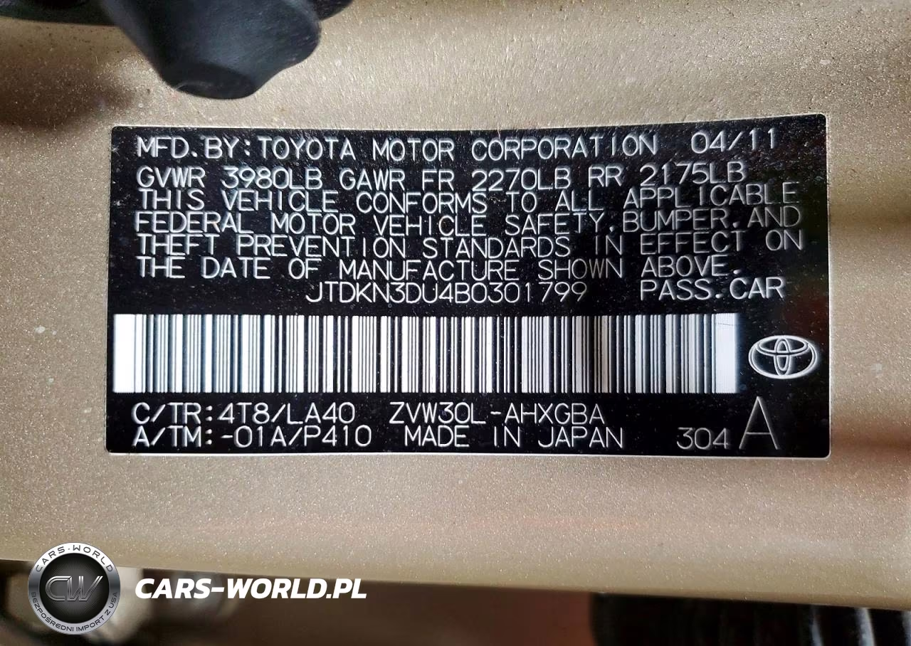2011 Toyota Prius Four VIN:JTDKN3DU4B0301799 - 12