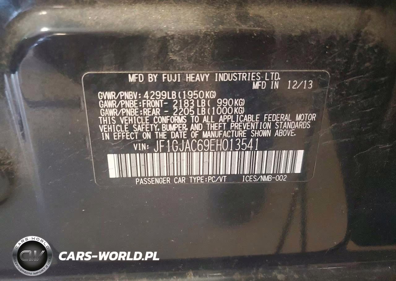 2014 Subaru Impreza Premium VIN:JF1GJAC69EH013541 - 12