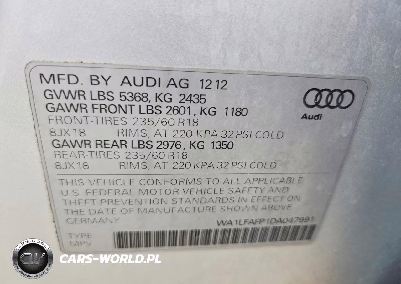 2013 Audi Q5 Premium Plus VIN:WA1LFAFP1DA047991 - 13