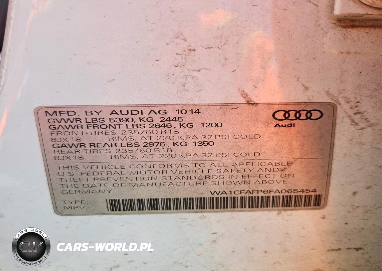2015 Audi Q5 Premium VIN:WA1CFAFP6FA065454 - 13