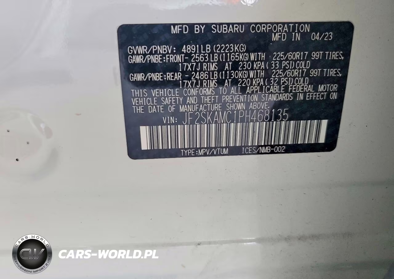 2023 Subaru Forester Wilderness VIN:JF2SKAMC1PH468135 - 12