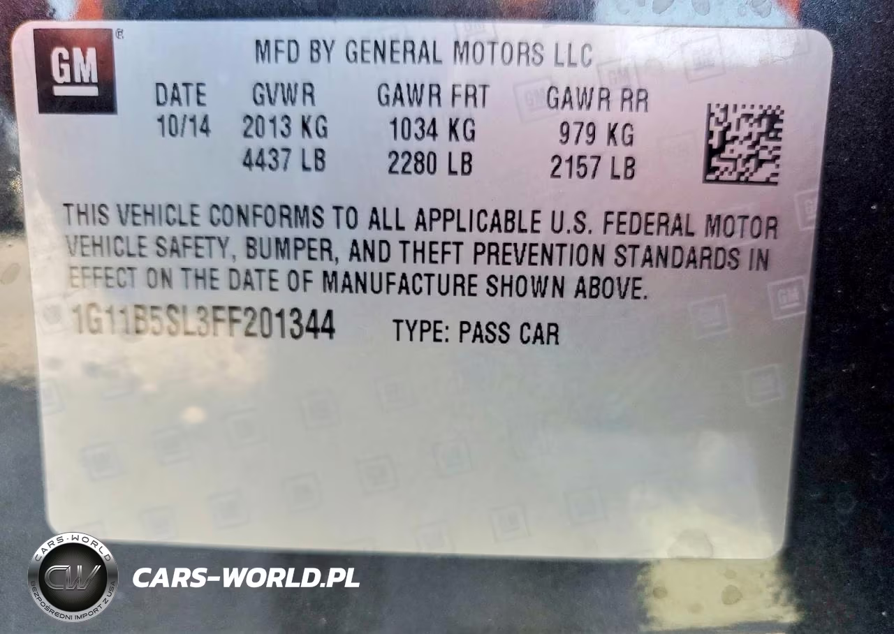 2015 Chevrolet Malibu Ls VIN:1G11B5SL3FF201344 - 12