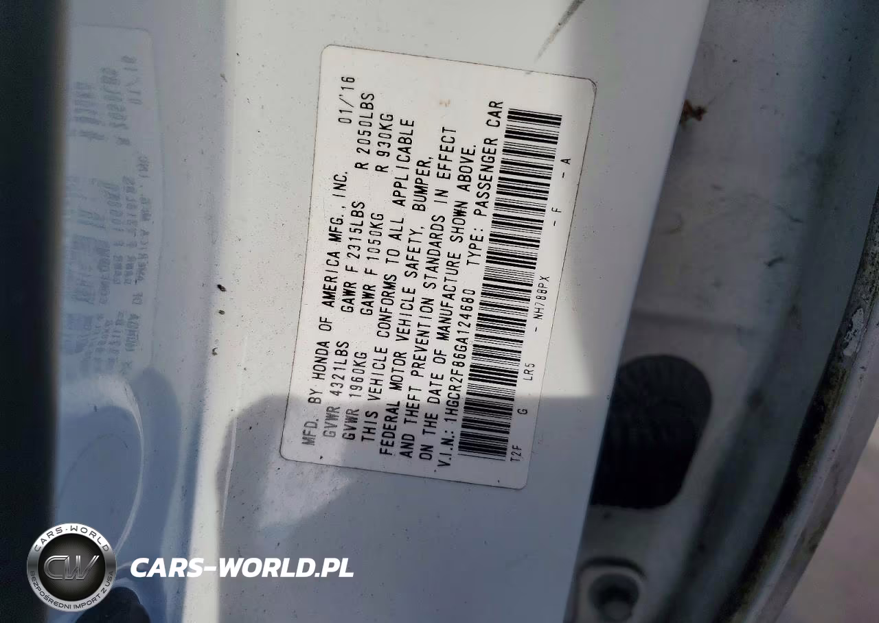 2016 Honda Accord Exl VIN:1HGCR2F86GA124680 - 12