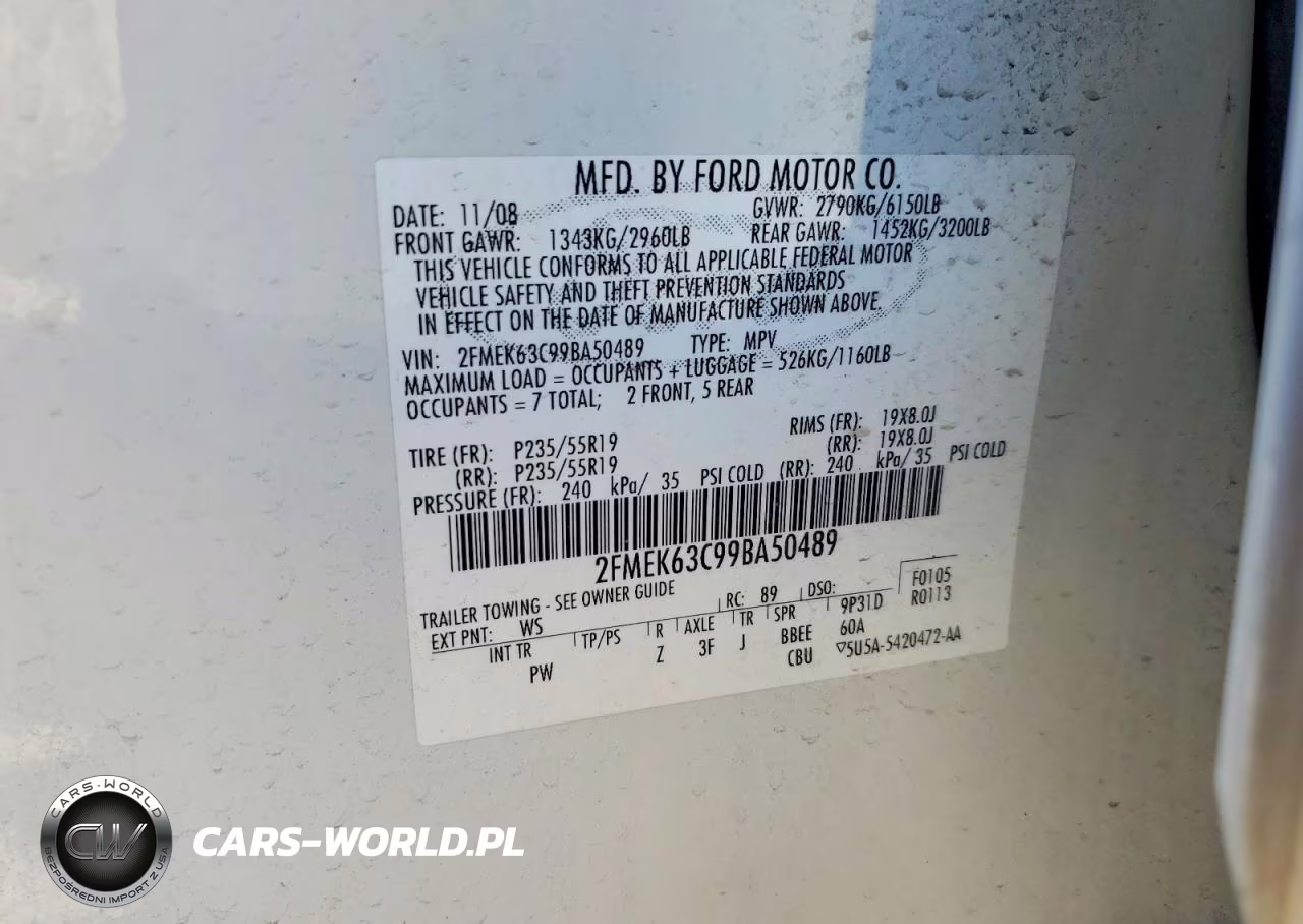 2009 Ford Flex Limited VIN:2FMEK63C99BA50489 - 13