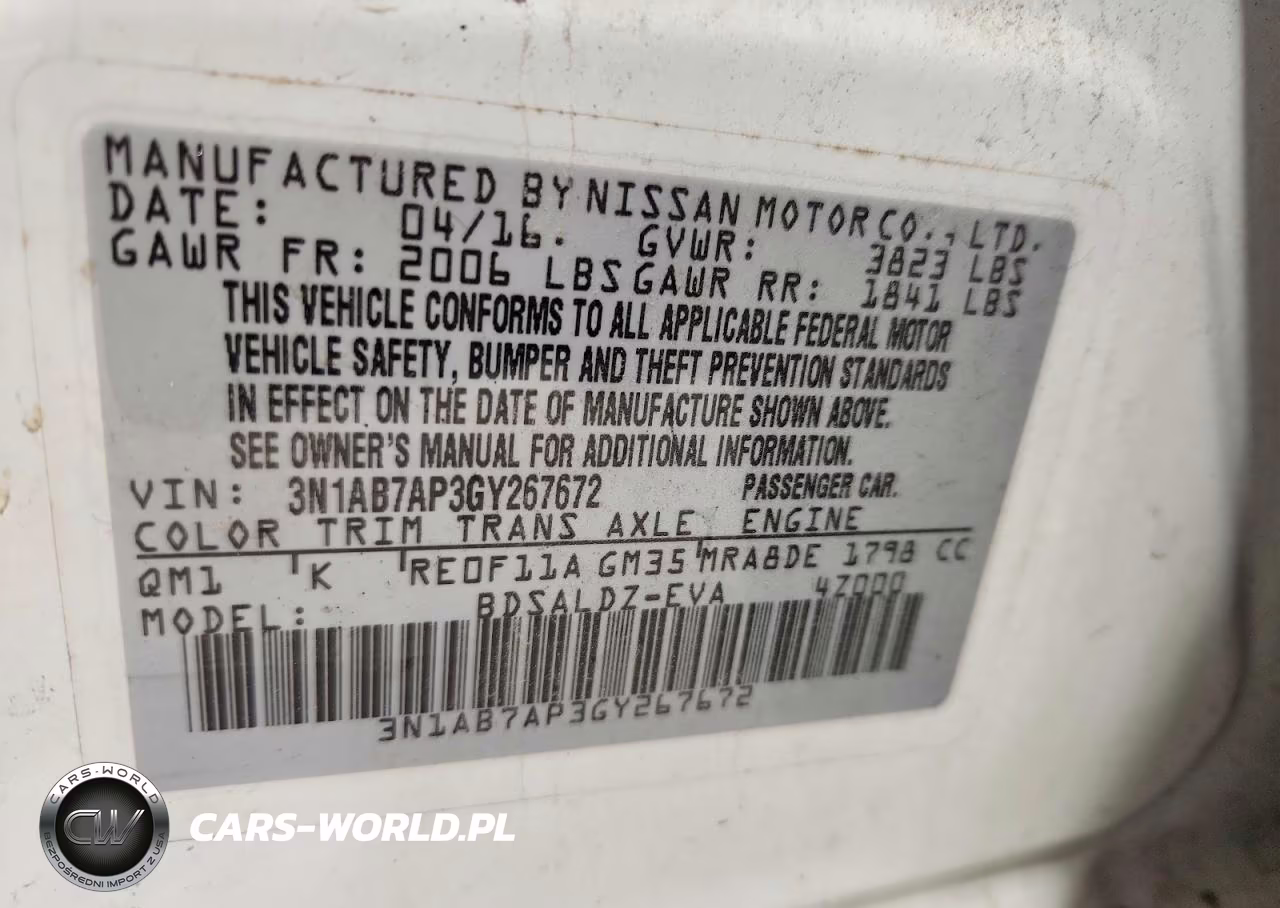2016 Nissan Sentra Sv VIN:3N1AB7AP3GY267672 - 12
