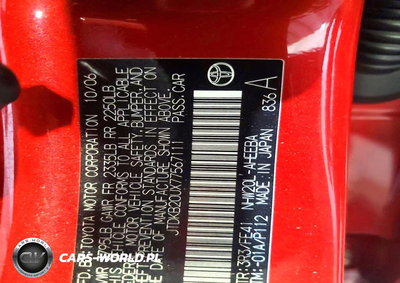 2007 Toyota Prius Base VIN:JTDKB20UX77567111 - 12