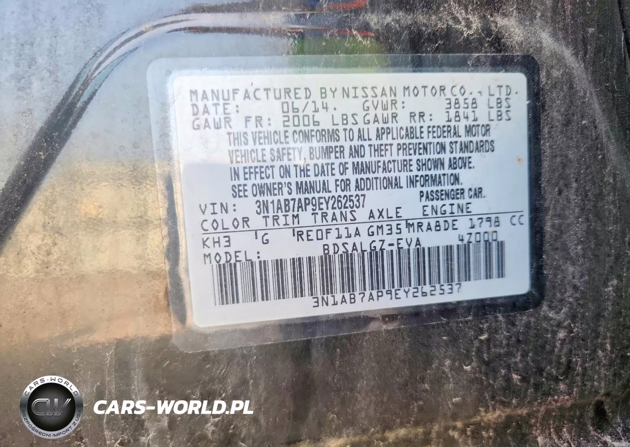 2014 Nissan Sentra Sl VIN:3N1AB7AP9EY262537 - 12