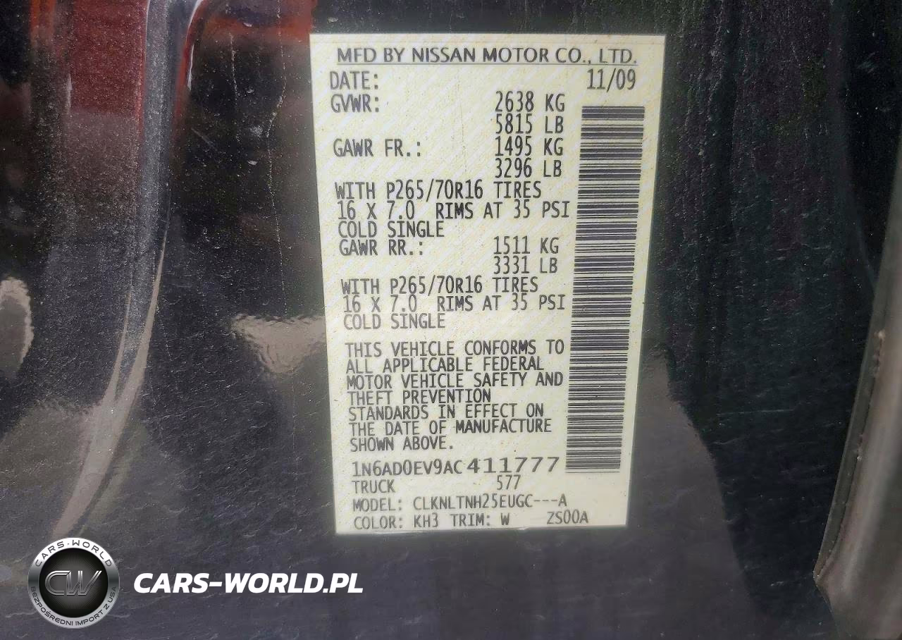 2010 Nissan Frontier Se V6 VIN:1N6AD0EV9AC411777 - 12