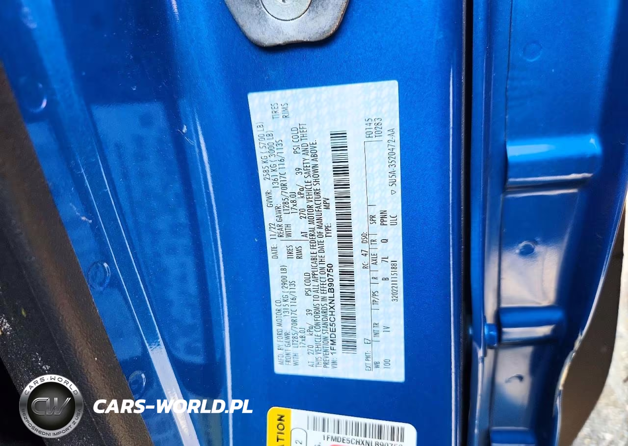2022 Ford Bronco Base VIN:1FMDE5CHXNLB90750 - 12