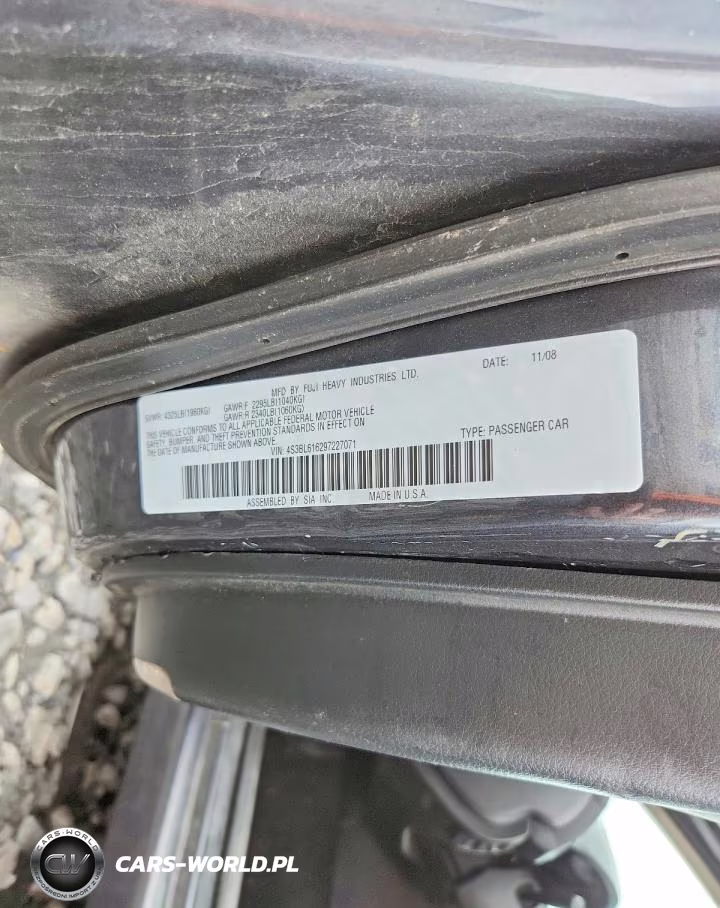 2009 Subaru Legacy 2.5I VIN:4S3BL616297227071 - 12