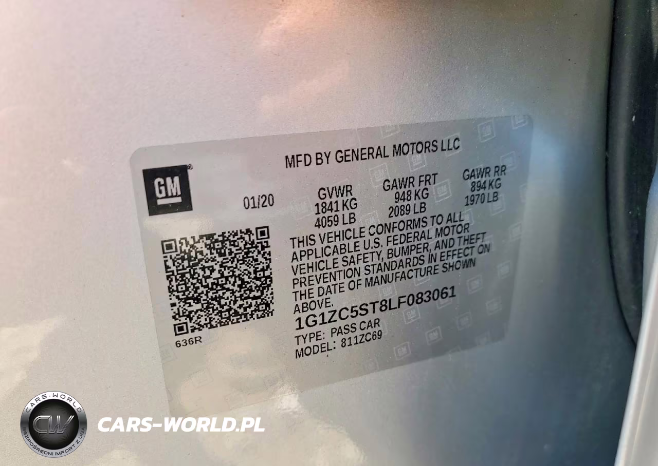 2020 Chevrolet Malibu Ls VIN:1G1ZC5ST8LF083061 - 12