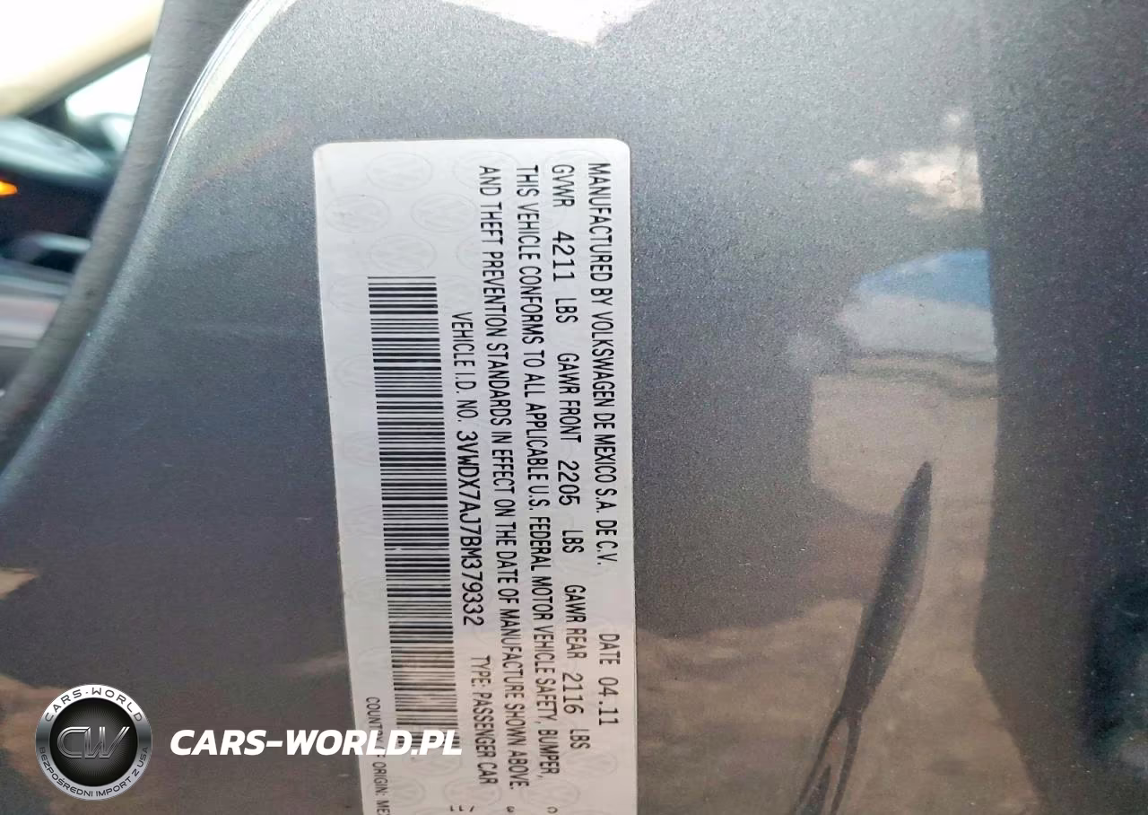 2011 Volkswagen Jetta Se VIN:3VWDX7AJ7BM379332 - 13