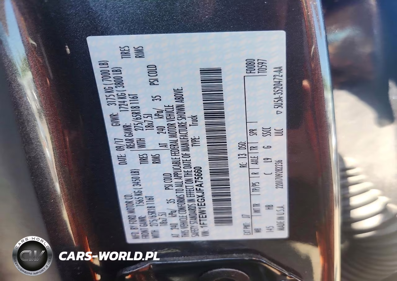 2018 Ford F150 Supercrew VIN:1FTEW1EGXJFA75660 - 12