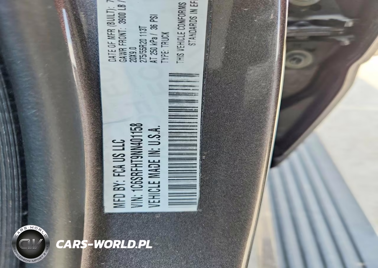 2022 Ram 1500 Limited VIN:1C6SRFHT9NN401158 - 12