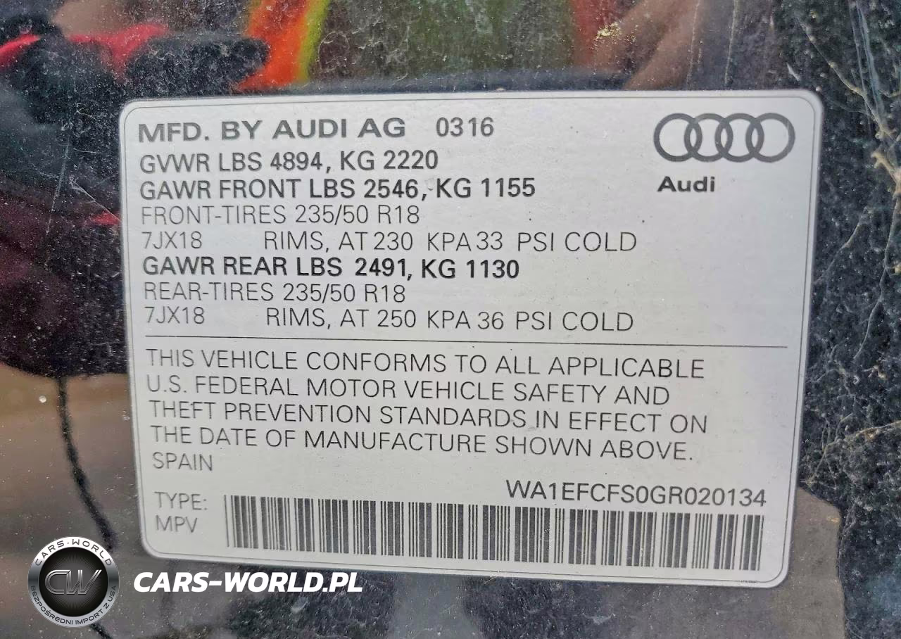 2016 Audi Q3 Premium Plus VIN:WA1EFCFS0GR020134 - 13