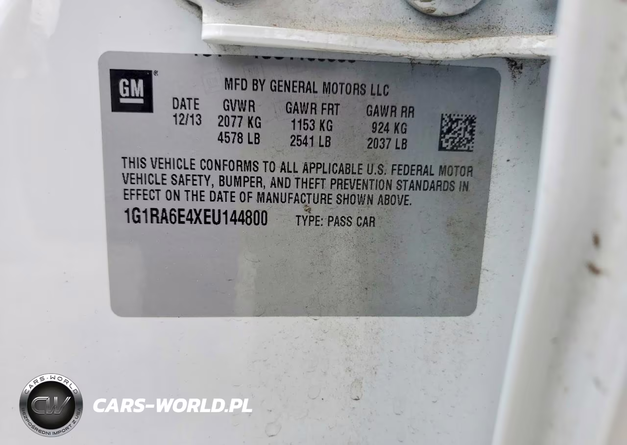 2014 Chevrolet Volt VIN:1G1RA6E4XEU144800 - 13