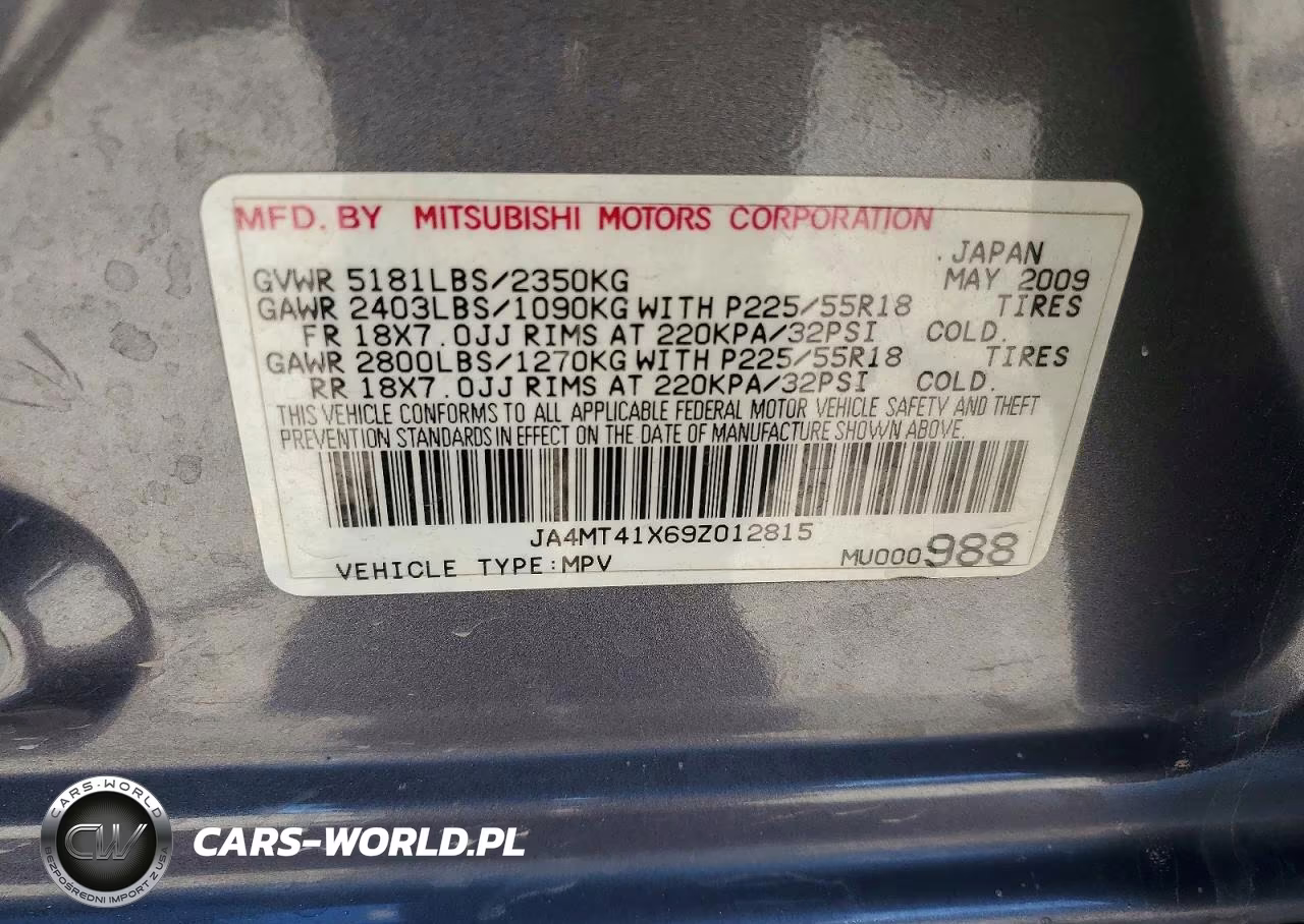 2009 Mitsubishi Outlander Xls VIN:JA4MT41X69Z012815 - 14