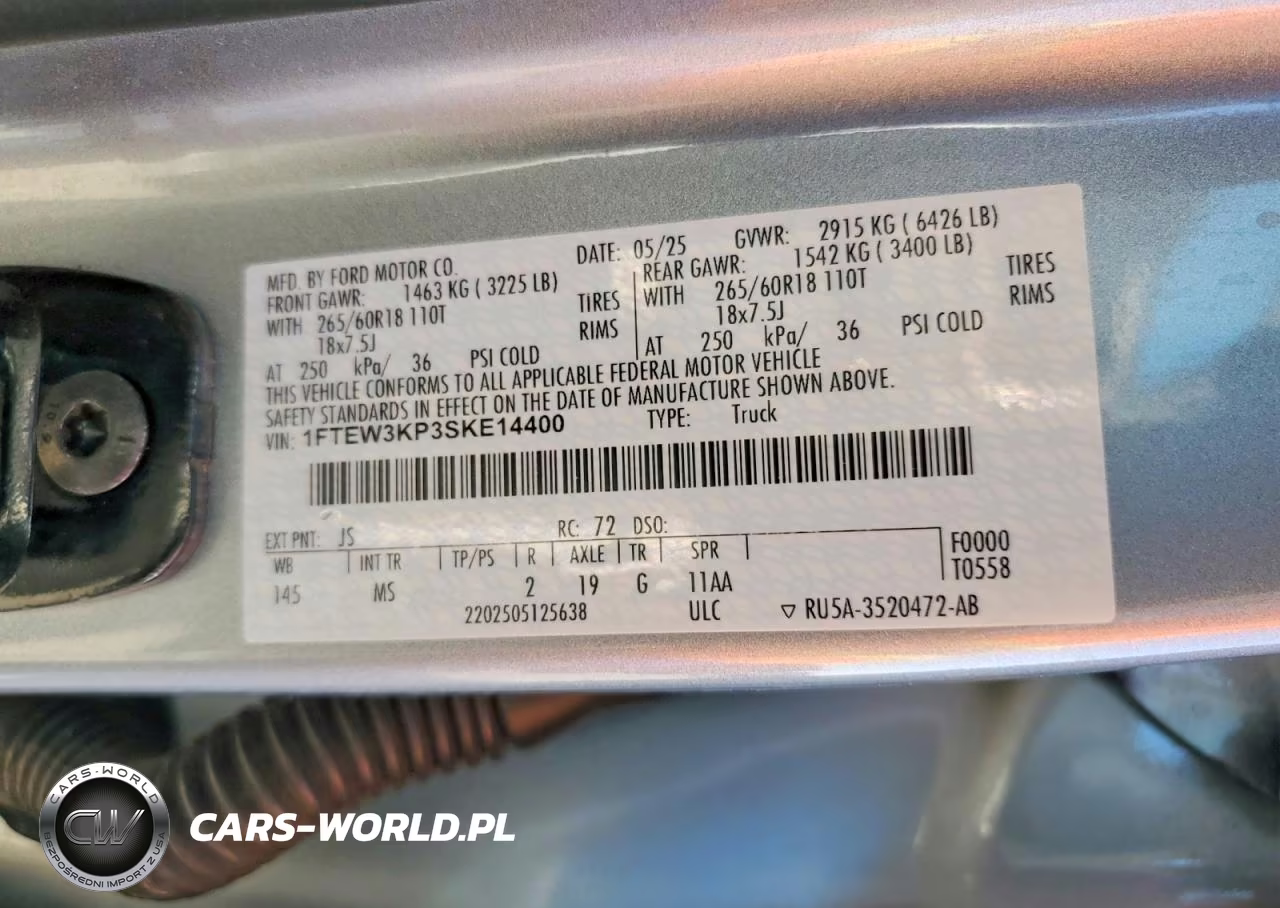 2025 Ford F150 Xlt VIN:1FTEW3KP3SKE14400 - 12