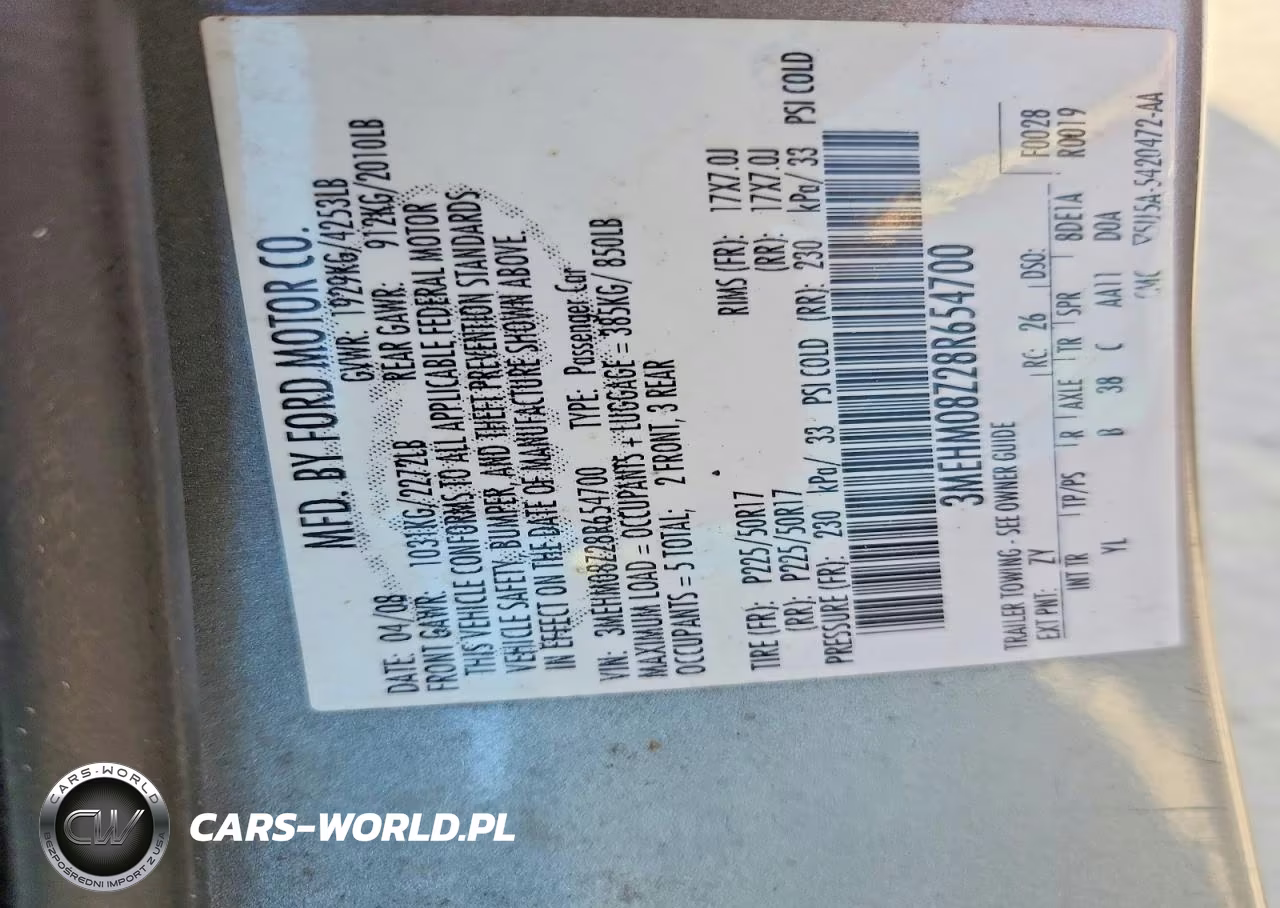 2008 Mercury Milan Premier VIN:3MEHM08Z28R654700 - 12