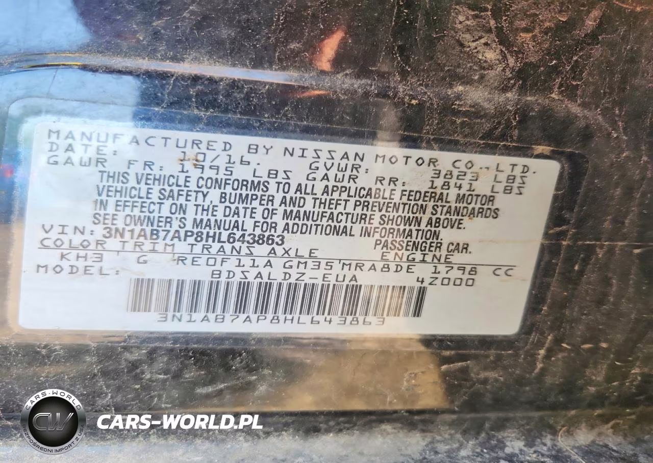2017 Nissan Sentra Sv VIN:3N1AB7AP8HL643863 - 12