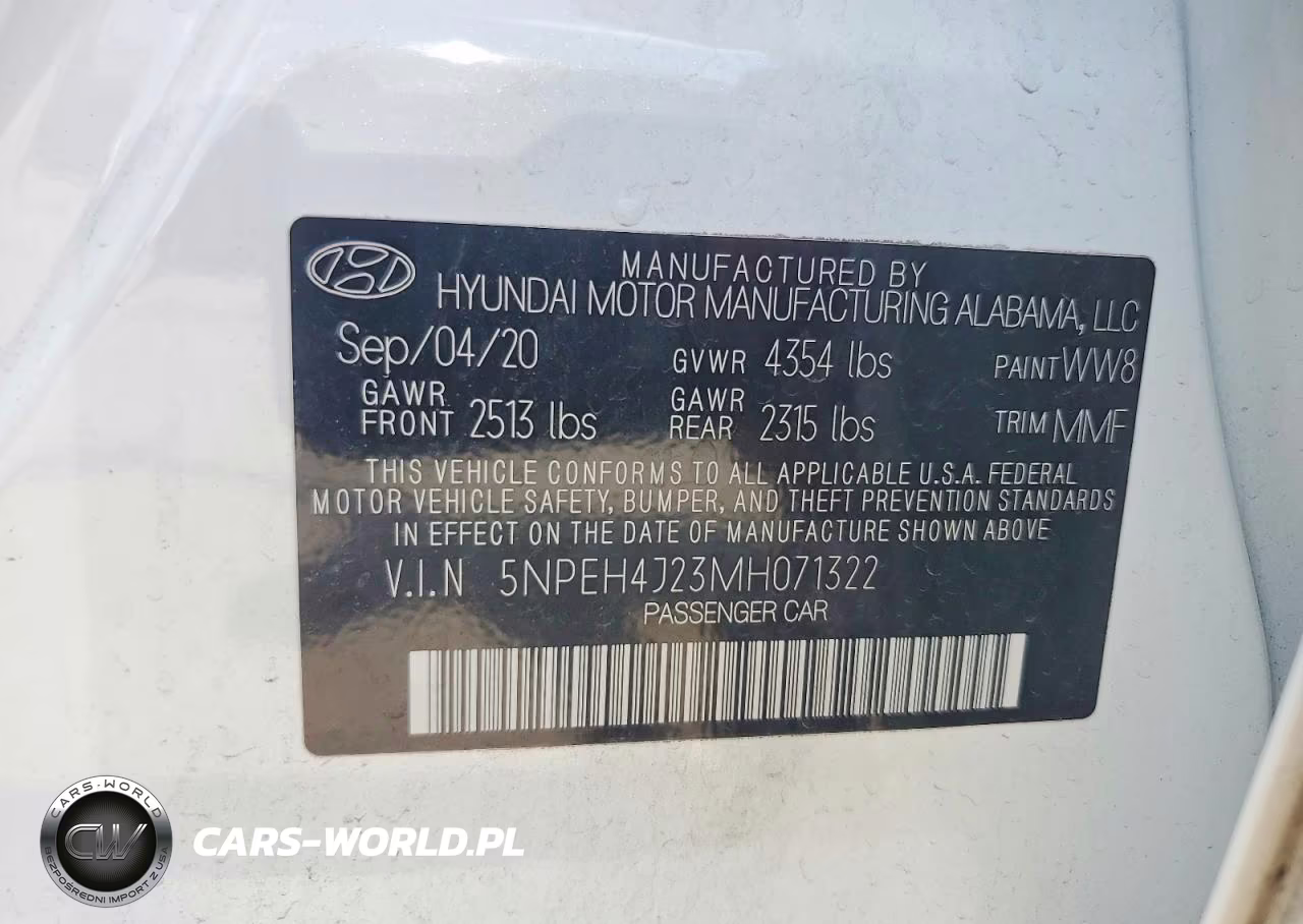 2021 Hyundai Sonata Limited VIN:5NPEH4J23MH071322 - 13
