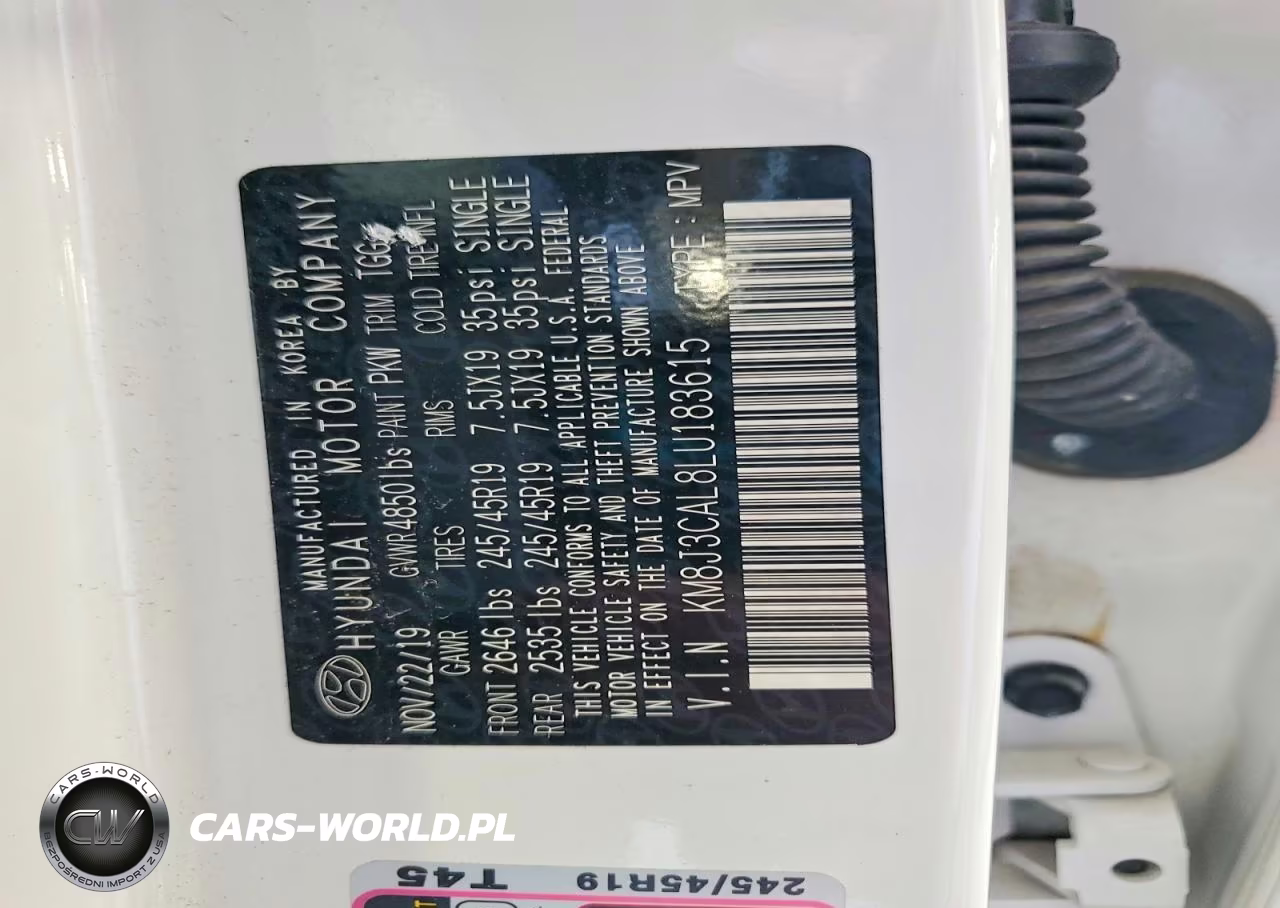 2020 Hyundai Tucson Sport VIN:KM8J3CAL8LU183615 - 14