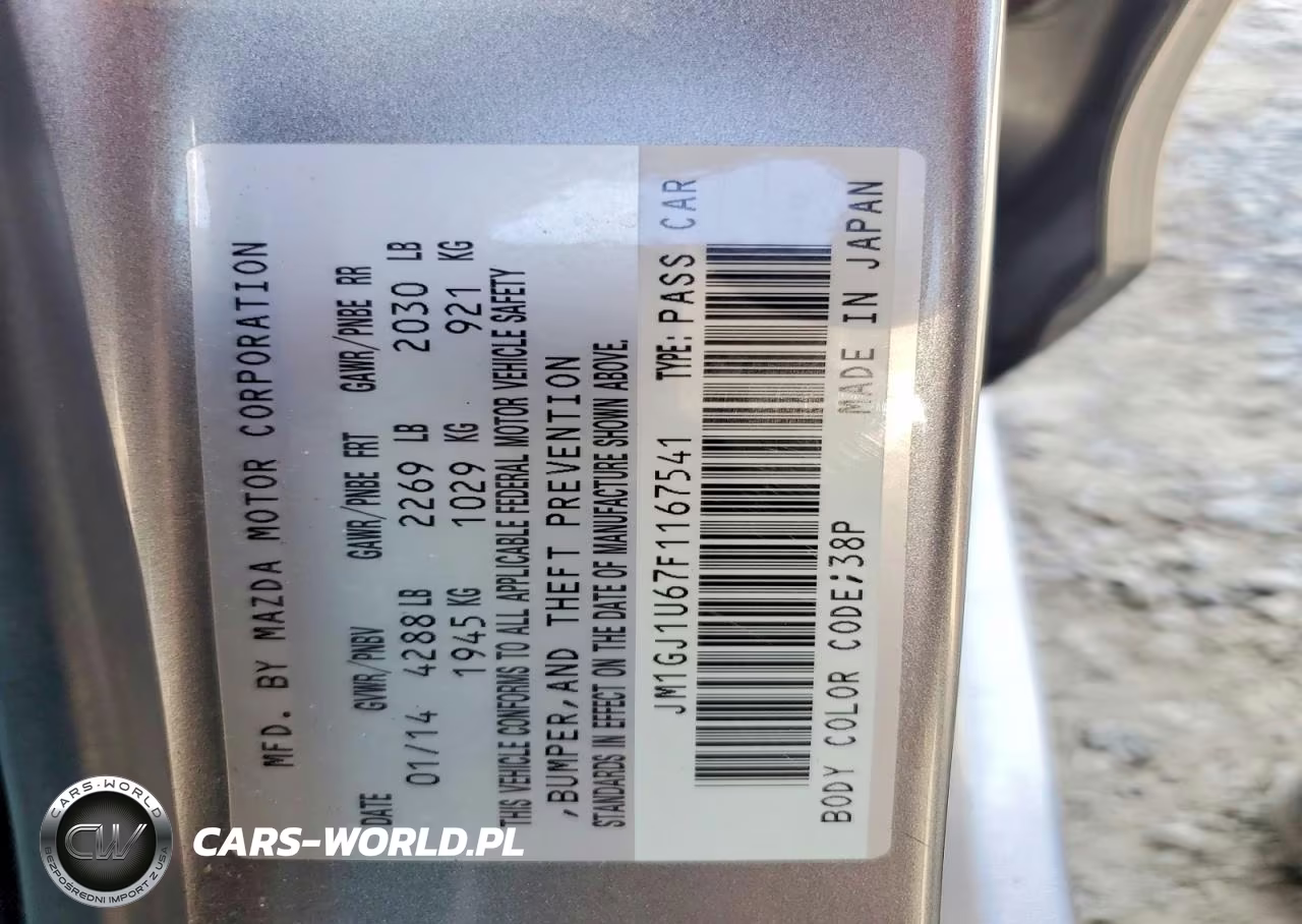 2015 Mazda 6 Sport VIN:JM1GJ1U67F1167541 - 12