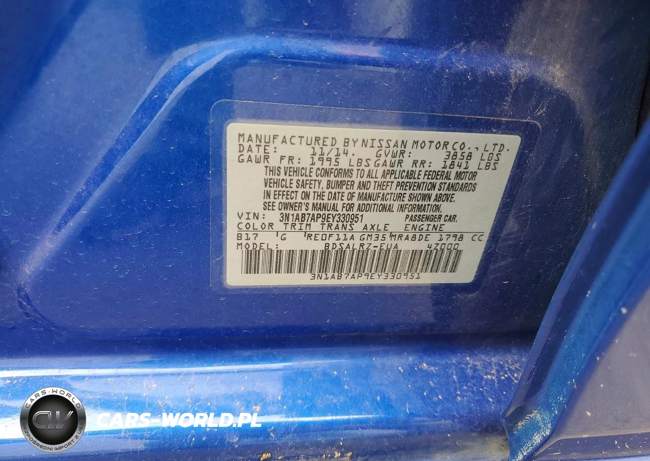 2014 Nissan Sentra Sr VIN:3N1AB7AP9EY330951 - 12