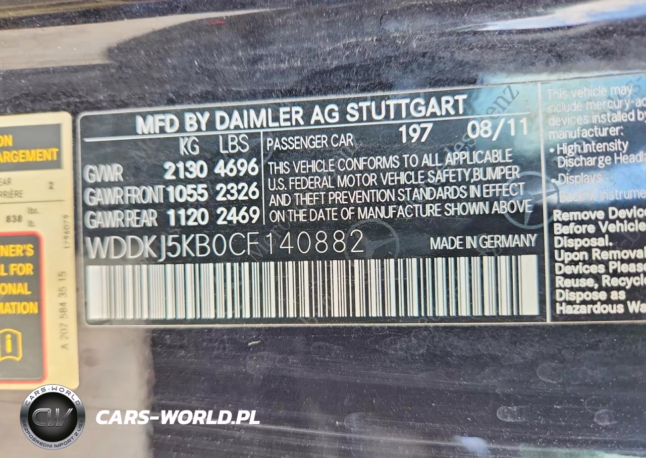 2012 Mercedes-Benz E 350 VIN:WDDKJ5KB0CF140882 - 13