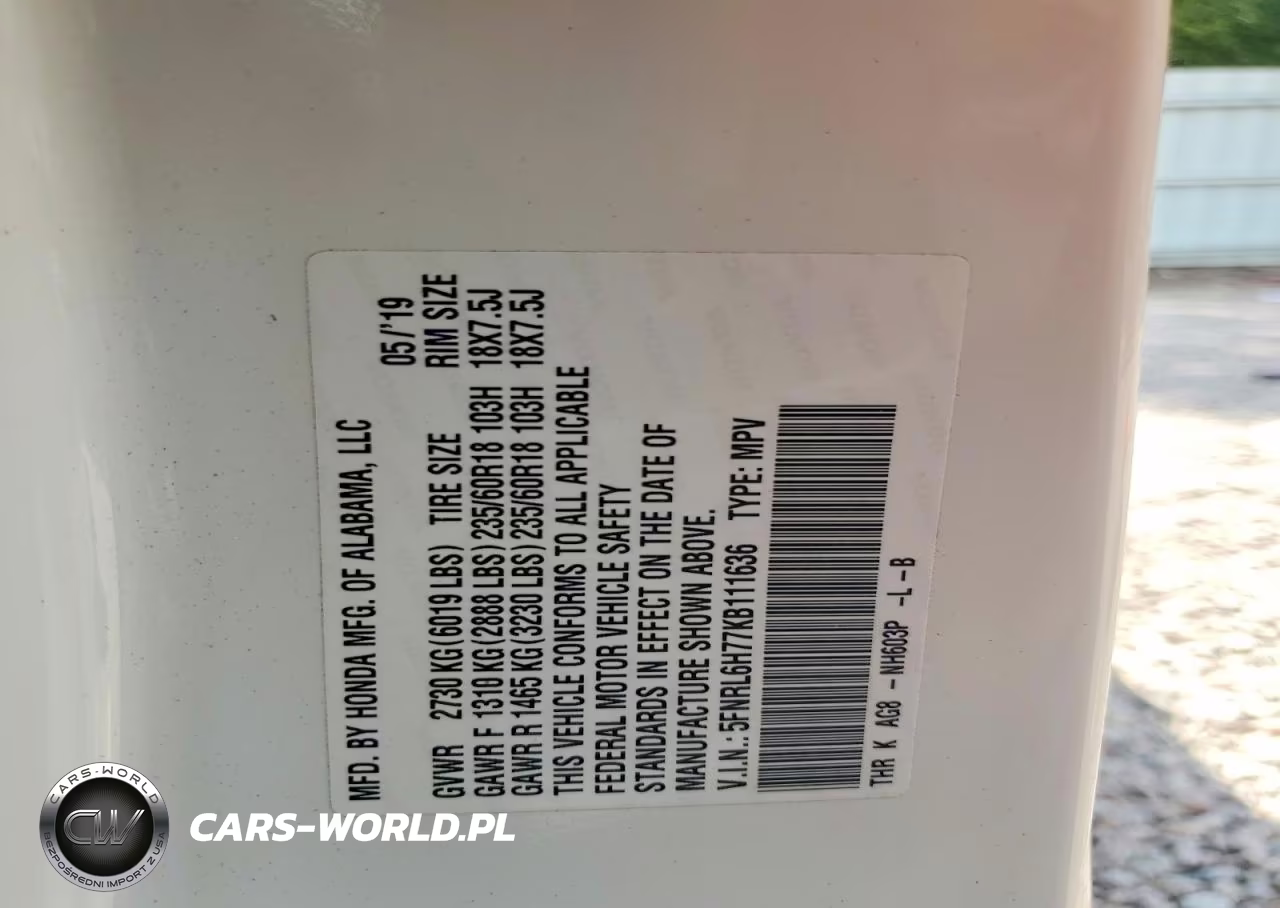 2019 Honda Odyssey Exl VIN:5FNRL6H77KB111636 - 13