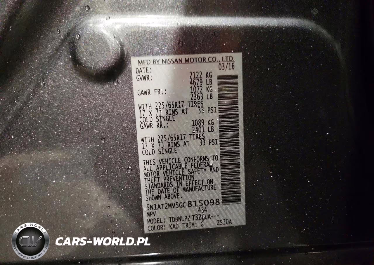 2016 Nissan Rogue S VIN:5N1AT2MV5GC815098 - 13