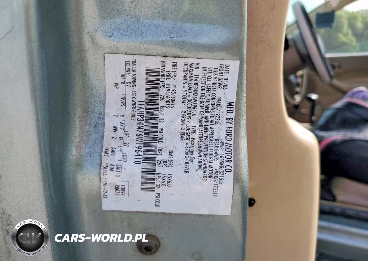 2006 Ford Focus Zx4 VIN:1FAHP34N76W196410 - 12