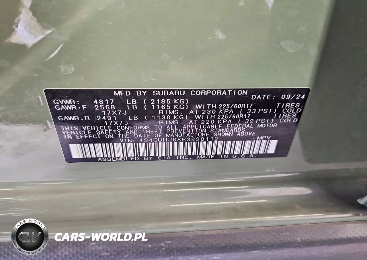 2024 Subaru Crosstrek Wilderness VIN:4S4GUHU68R3828112 - 12