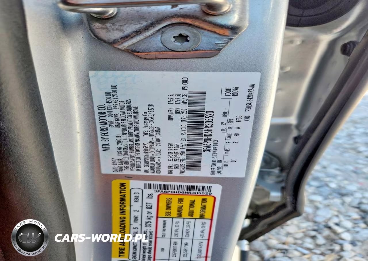 2017 Ford Fusion Se VIN:3FA6P0HD6HR305520 - 12
